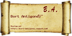 Bort Antigoné névjegykártya